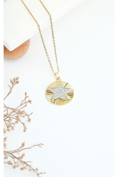 Jack Ferrero Gold Steel Women's Necklace (316L Steel)