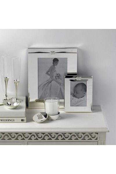 Wedgwood Infinity Vera Wang Double Photo Frame/Silver Invitation 12x17 cm