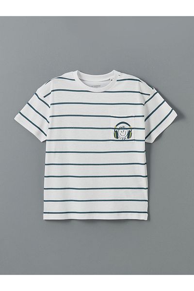 LC Waikiki Standard Pattern 100% Cotton Combed Fabric Baby Boy T-Shirt and Shorts 2-Piece Set