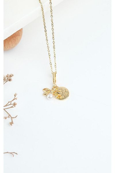Jack Ferrero Gold Steel Women's Necklace (316L Steel)