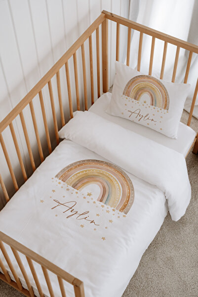 Messido %100 Pamuk Saten Kişiye Özel İsimli Park Yatak Nevresim Takımı 80x120 cm