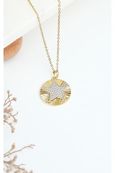 Jack Ferrero Gold Steel Women's Necklace (316L Steel)