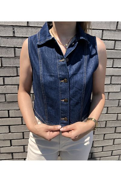 Markamoni Y28-9094 Vestă de blugi pentru femei