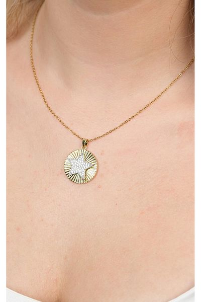 Jack Ferrero Gold Steel Women's Necklace (316L Steel)