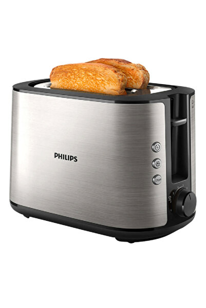 Philips 950W Viva Collection 2-Slice Toaster Silver and Black