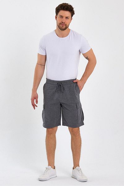 yakamor Men's Steel Interlock Cargo Pocket Shorts