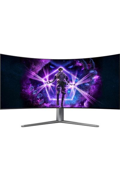 Aoc Monitor OLED curbat pentru gaming de 44,5", WQHD, 240Hz, 0,03ms, HDMI, DisplayPort, gri