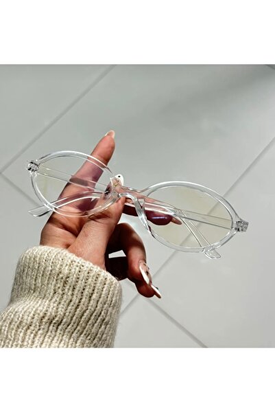 Çelik نظارات كمبيوتر واقية من الضوء الأزرق للجنسين مع إطار بيضاوي شفاف