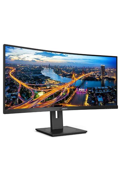 Philips 34" Curved UltraWide WQHD Monitor, USB-C Dock, 100Hz, Eye Comfort, Black