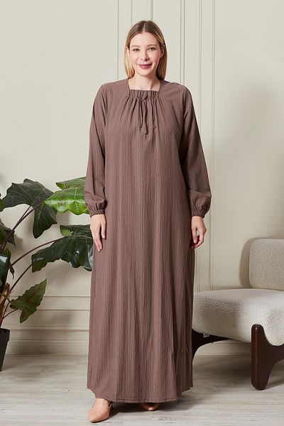 Ferace Women's Plus Size Seersucker Fabric Square Neck Dress