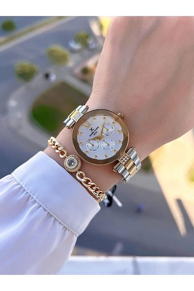 Daniel Klein Steel Cord 30 Mt Water Resistant Women Wrist Watch+Bracelet Byn.10728.M3