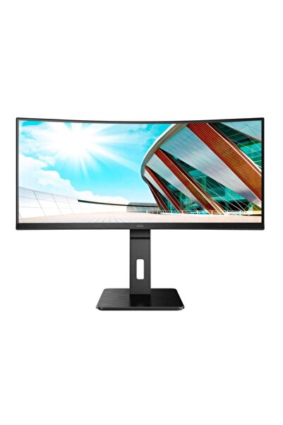 Aoc Monitor LED curbat de 34", WQHD, 100Hz, 1ms, HDMI, DP, difuzoare încorpor...