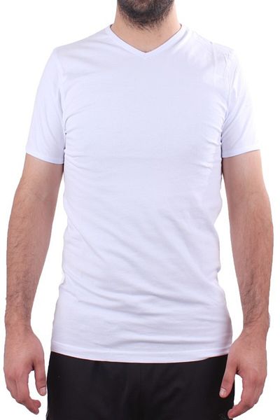 Twister Jeans 2302 White Casual Cotton Basic V-Neck Men's T-Shirt