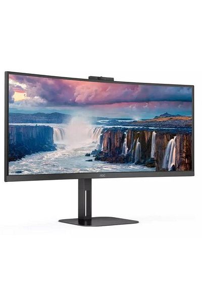 Aoc Monitor de gaming V5 WQHD de 34" | LED curbat VA, 100Hz, 1ms, AMD FreeSync, Negru