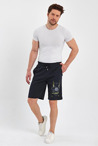 yakamor Ανδρικό σορτς με τύπωμα με σχέδιο βροχής