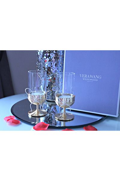 Vera Wang Set 2 suporturi luminari Love Knots Silver