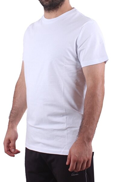 Twister Jeans Ανδρικό μπλουζάκι 2300 White Casual Cotton Basic Crew Neck