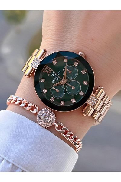 Daniel Klein Steel Cord 30 Mt Water Resistant Women Wrist Watch+Bracelet Byn.10728.M8