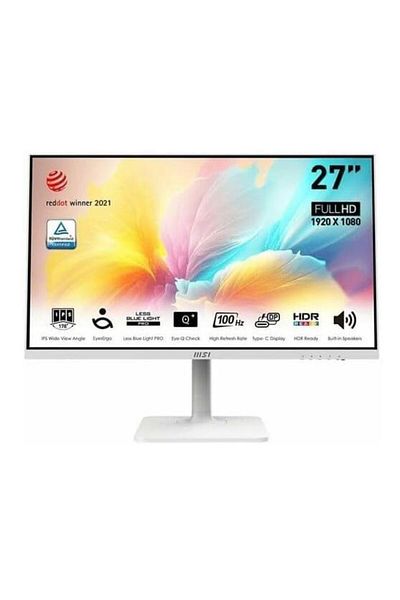 MSI MSI Modern 27" IPS LED Monitor, Full HD, 100Hz, 1ms, USB-C, HDMI, White