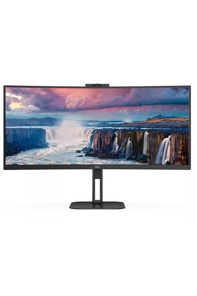 Aoc Monitor de gaming V5 WQHD de 34" | LED curbat VA, 100Hz, 1ms, AMD FreeSync, Negru