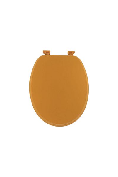 Tendence MDF Wood Toilet Seat with Fixing Kit Mustard 18inch