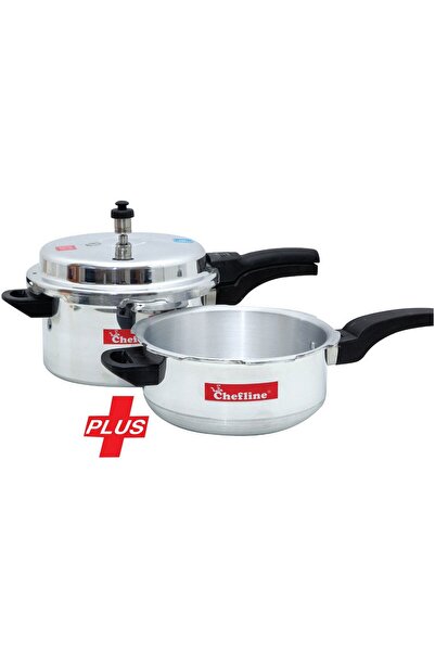 Chefline Aluminium Pressure Cooker 5Ltr + Pressure Pan