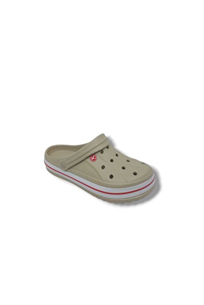 Zerhan Akınalbella 467 Unisex Beige White Red Large Size Sabo Slippers 46 47