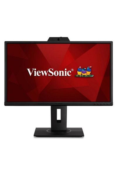 ViewSonic Monitor LED IPS de 23,8", Full HD, HDMI/DP/VGA, difuzoare integrate, cameră web, pivotant, negru