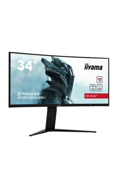 IIYAMA Monitor de gaming curbat VA LED de 34", UWQHD, 180Hz, Red Eagle, HDR, FreeSync