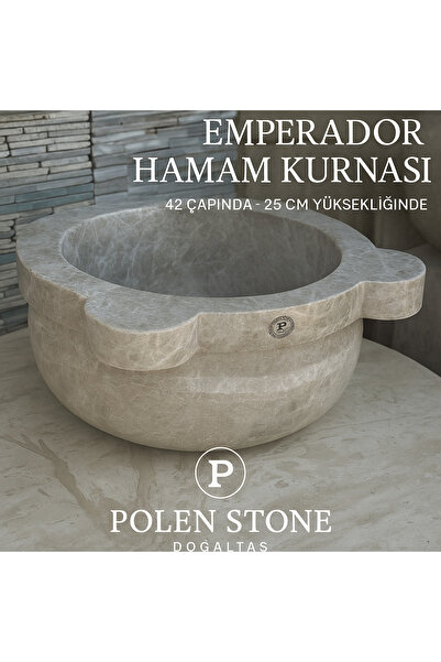 Polen Stone 🛁 Polen Stone Doğaltaş Emperador Mermer Hamam Kurnası