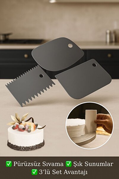 Kelepir Fırsatlar 3’lü Pasta Sıvama Spatula Seti
