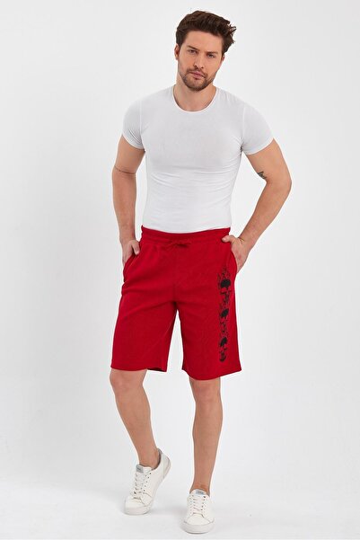 yakamor Men's Printed Rain Pattern Shorts