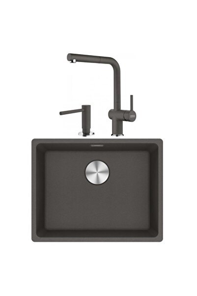 Franke Maris MRG 210/110-52 SLATE GRİ Granit Evye ACTİVE PLUS DOCCİA 2.0 Batarya COMFORT Sıvı Sabunl