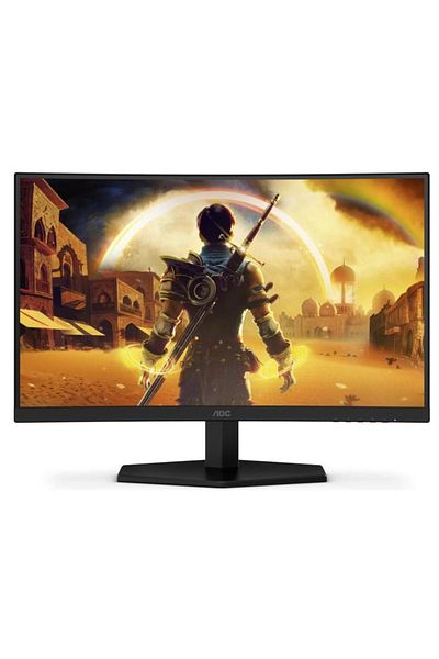 Aoc 23.6" Gaming Monitor, VA LED, Curved, Full HD, 180Hz, HDMI/DP, Black/Red