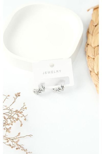 Jack Ferrero Silver Steel Women's Earrings