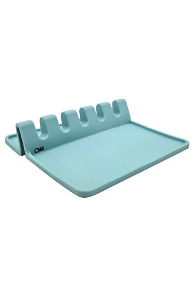 SIKS Kitchen Utensil Holder, 5 Compartments, Silicone, Blue