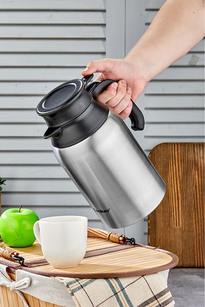 Cooker 2 Liter Double Layer Stainless Steel Thermos – with Leak Proof Lid, 12 Hours Hot 24 Hours Cold