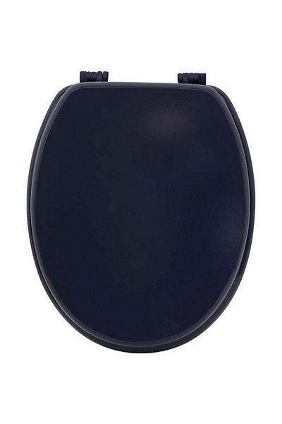 Tendence MDF Wood Toilet Seat with Fixing Kit Navy Blue 18inch