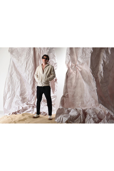 PROLET Ανδρικό μπουφάν βάφλα με λεπτομέρεια Gabardin Roba