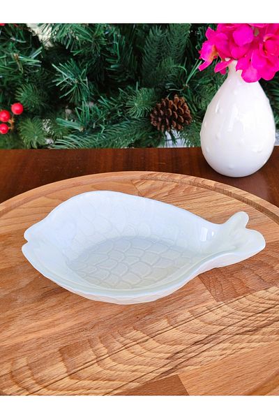 Madame Coco Poissone Plate - Small Size - White - 1 Piece