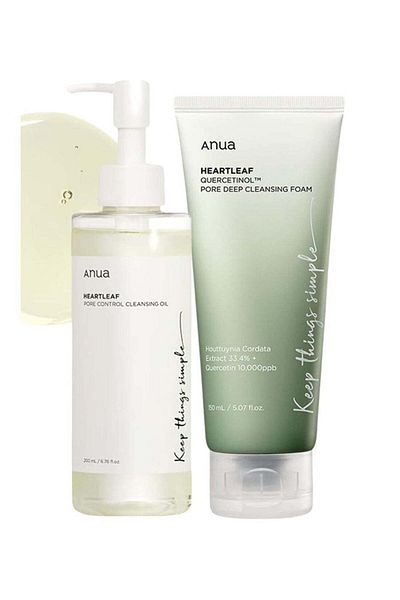 ANUA Heartleaf Pore Control Cleansing Oil & Deep Cleansing Foam
