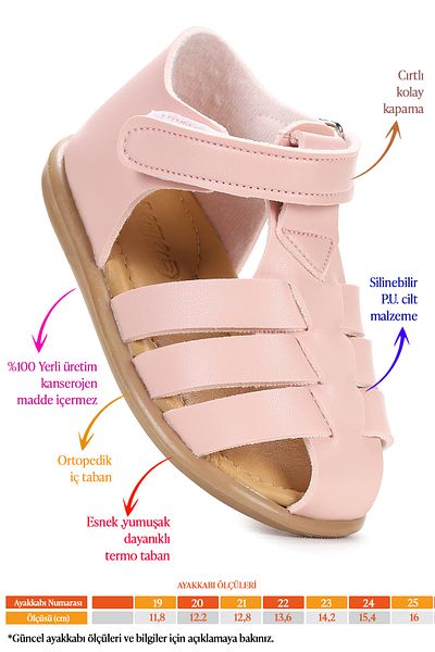 Kiko Kids Lonpe First Step Velcro Baby Girl Sandals