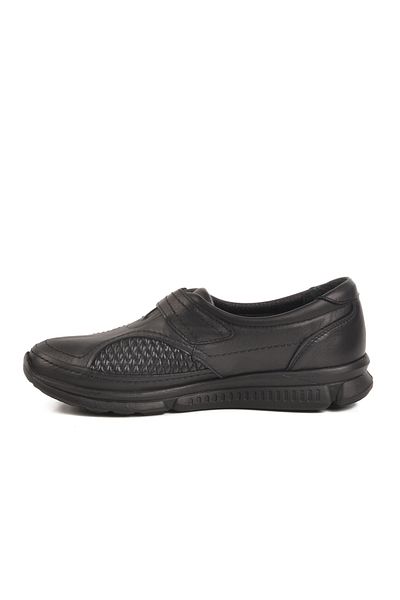AYAKMOD Black Genuine Leather Anatomical Women's Casual Shoes 604 Z
