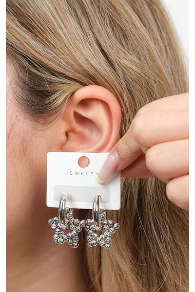 Jack Ferrero Silver Steel Women's Earrings