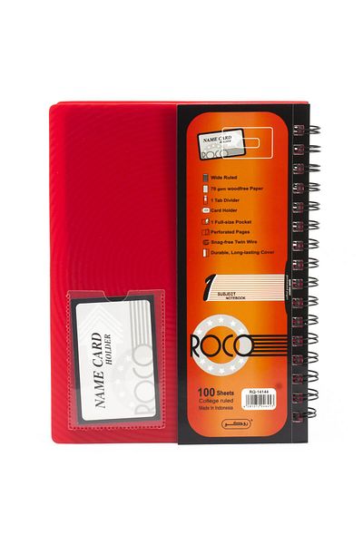 Roco University Notebook – 16.5 x 22 cm, 1 Subject, 200 Pages, Single Ruled for Daily Notes