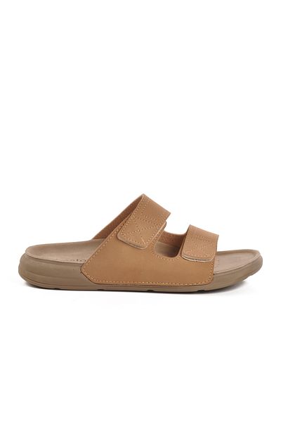 AYAKMOD Ανδρικές Παντόφλες Camel Velcro Anatomical 115.002 M
