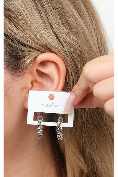 Jack Ferrero Silver Steel Women's Earrings