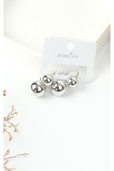 Jack Ferrero Silver Steel Women's Earrings