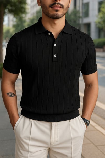 Kokosh moda Dressify Women’S Fashion Men's Short Sleeve Collared Front Button...