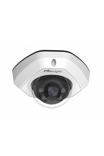 Milesight Mini Dome IP Camera 2MP, 2.8mm Lens, 30m IR, Full HD, PoE, IP67, White